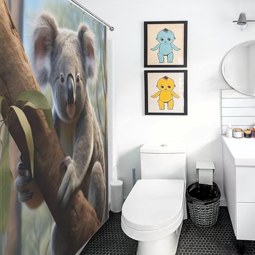 Rideau de douche imperméable koala contre les éclaboussures