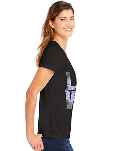 Hanes Women's Short Sleeve V-Neck Graphic T-Shirt #TOP2
