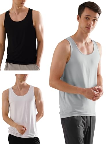 Image of DAMENSCH Neo-Skin Bamboo Blend, Round Neck, Anti-Bacterial, Thermoregulating, Shape Retaining Baniyan for Man, Soft and Sustainable Vest