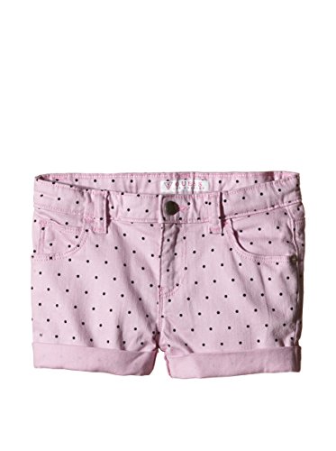 Short fille GUESS rose à pois en coton doux et confortable pour l'été