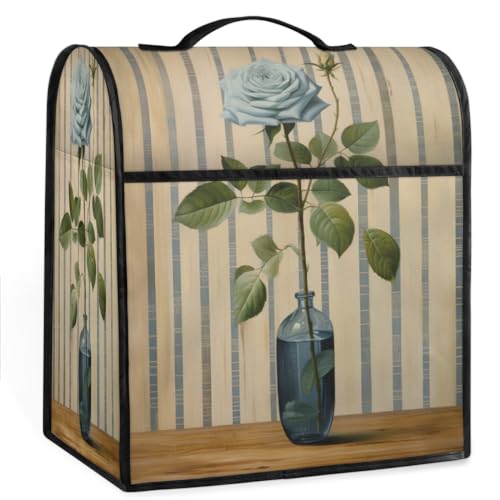Coffee Maker Cover Rose Kitchen Appliance Covers Small Appliance Covers Blender Cover Juicer Cover Dust Covers for Kitchen Appliances with Top Handle and Pockets,Washable,C606