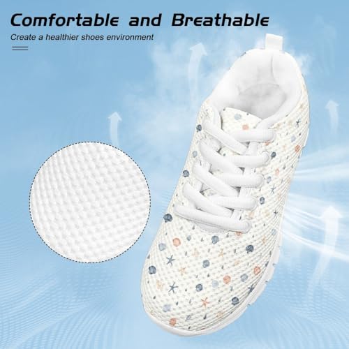 MARSVOVO Running Shoes for Girls 2025 Mesh Print Graphic Lightweight Breathable Nonslip Casual Footwear Outdoor Sneakers4