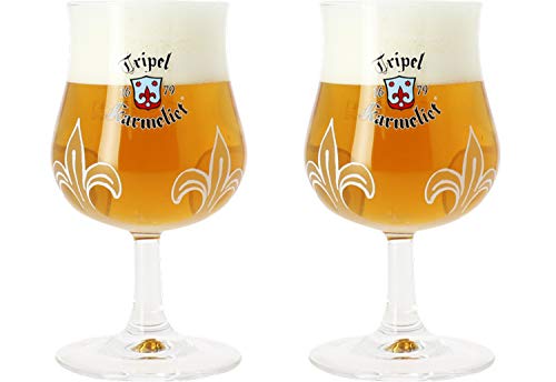 Karmeliet Tripel - Juego de 2 vasos de cerveza Tripel (25 cl)