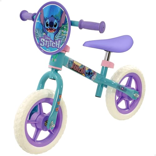 ColorBaby Stitch Bicicleta sin Pedales, 70x41x50 cm, Máx. 20 kg, Bici de Equilibrio, 2 Ruedas de Goma antipinchazos, Manillar y sillín Regulables, Altura Ajustable, Licencia Oficial, +2 años (77771)
