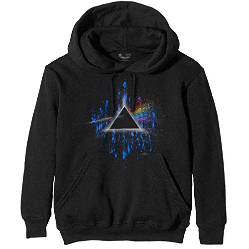 Rock Off officially licensed products Pink Floyd Dark Side of the Moon Splat 2 Official Unisex Hoodie Hooded Top (Small)