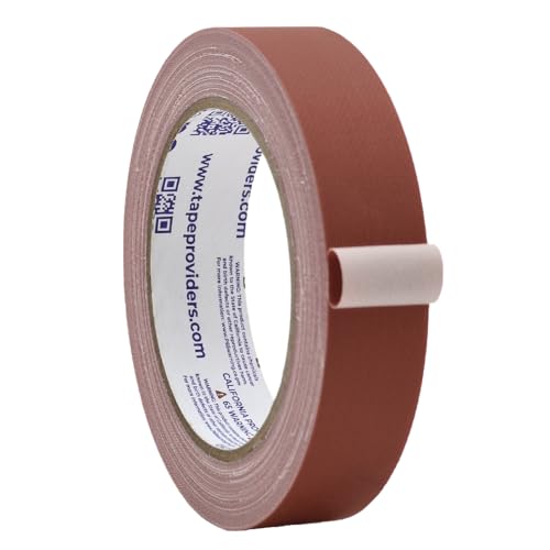 Image of WOD GTC12 Gaffer Tape, Brown Low Gloss Finish Film, 1 inch x 60 ft. (Pack of 48) Residue Free, Non Reflective Cloth Fabric, Secure Cords, Water Resistant, Photography, Filming Backdrop