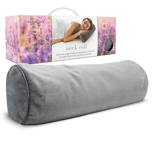 Dreamtime Neck Roll Pillow, Ergonomic Cylinder Bolster for Sleeping, Ideal Cervical Support for Both...