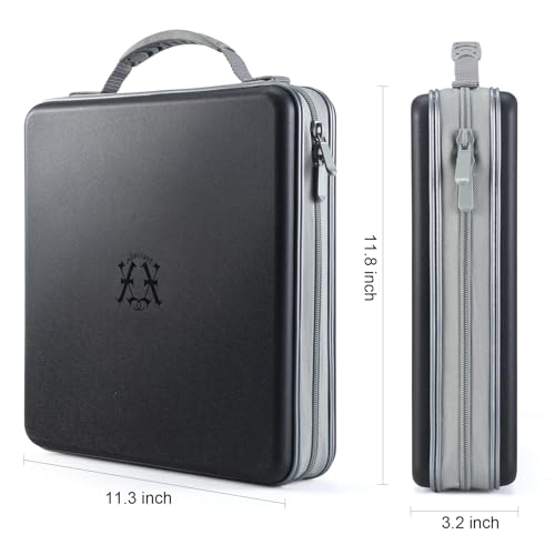 alavisxf xx CD Case, 224 Capacity Hard Plastic CD DVD Case Holder, Portable Large Capacity Disc Storage Organizer Holder for Car, Home, Travel (Black, 224 Capacity)