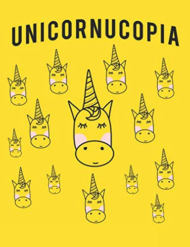 Unicornucopia: An elegant 110-page 7.44''x 9.69'' Wide Ruled Lined Composition Notebook for fans of unicorns.