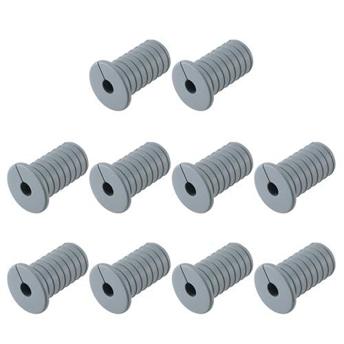 Œillet mural pour câbles 19mm lot de 10 passe-câbles gris avec filetage de 7mm pour gaine Ethernet