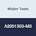 Walter Tools A2051303-M3 Paradur INOX HSS Machine Tap, VAP Finish, 0.141" Shank Diameter, 0.5 mm Thread Length, 0.433" Cutting Length, 1-15/16" Overall Length, M3 Cutting Diameter