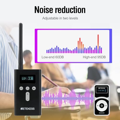 Retekess T130P (3nd Gen T130) Tour Guide system, Wireless Tour Guide Headset, Upgraded Function Graded Noise Reduction, 160m - Image 2