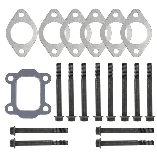 Image of Bolts & Exhaust Manifold Gaskets Compatible with Cummins L10 M11 Replace 3102314 3328948 4026696