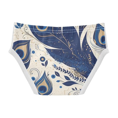 KLL Peacock Feather Pattern Baby Boys Comfort Nighttime Underwear Cute Children Panties2