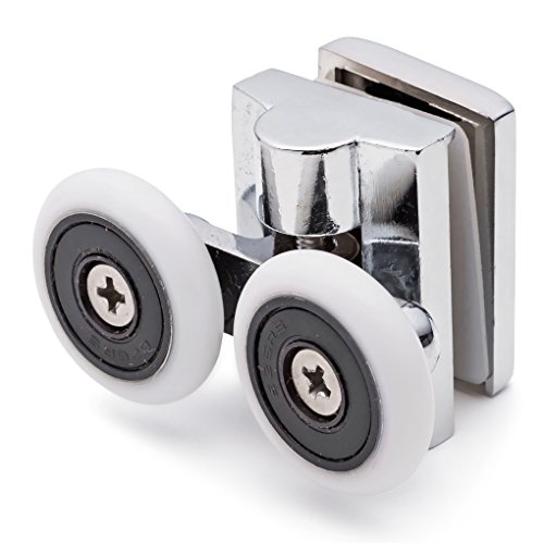 Rouleaux de porte de douche doubles 26 mm alliage zinc pour changer galet cabine usé - 2