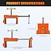 weyleity Cabinet Installation Clamps | Cabinetry Clamp for Easy and Quick Face Frame Installation, Cabinet Clamps with Two Side Screws and Drill Hole Guide Cabinet Installation Tools, Orange (4)