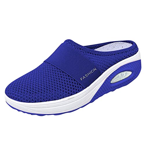 Damen Sneaker Laufschuhe Air Cushion Orthopädische Schuhe Freizeit Schuhe Outdoor Mode Frauen Lässige Slip on Walking Schuhe Atmungsaktive Keile Damen