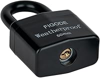 Vista 3 de FIGODE® Outdoor Waterproof Padlock, Large Heavy Duty Sturdy Covered Laminated Steel Keyed Lock, 2.2 in. Wide