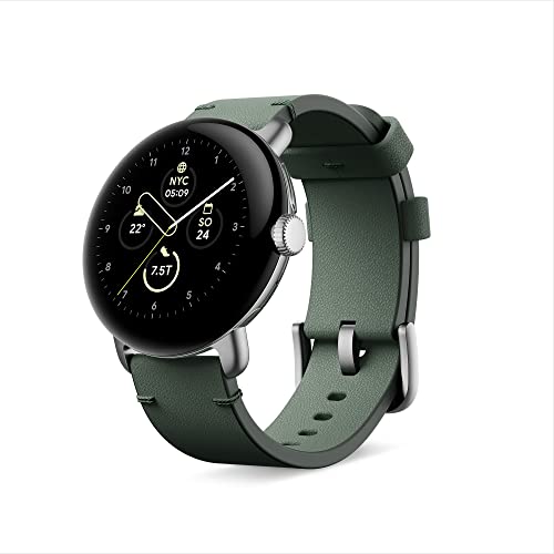 Google Pixel Watch Handgefertigtes Lederarmband – Green, klein – Ansicht 2
