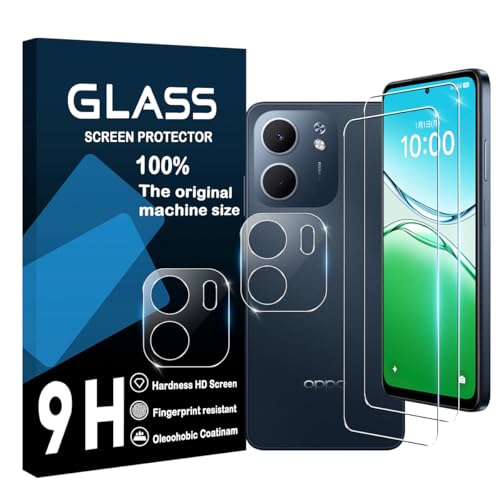 cronincards 対応 OPPO A5X ガラスフイルム + レンズ保護フィルム(2+2枚入)【 国産旭硝子素材 強化ガラス 液晶 】対応 OPPO A5X フィルム 対応 オッポ a5x 保護フィルム【 9H硬度、 指紋認証対応 、全面保護、 高透