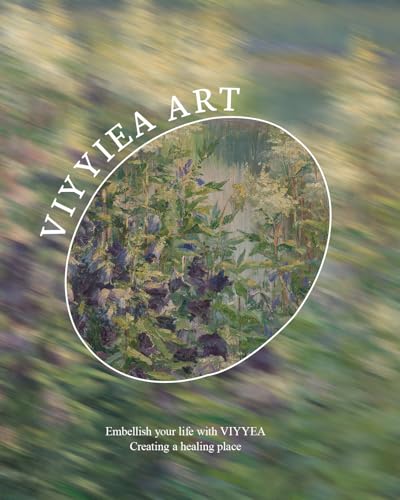 Image of VIYYIEA Vintage Gold Framed Wall Art for Living Room, Landscape Canvas Prints Home Decor, Oil Painting Picture, Bedroom Wall Decor Gifts for Friends or Family -【Canterbury Bells】-(16L x 12W)