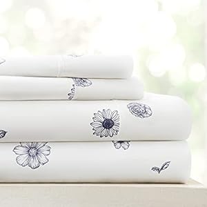 Linen Market Marineblaue Blumen Bettwäsche-Set