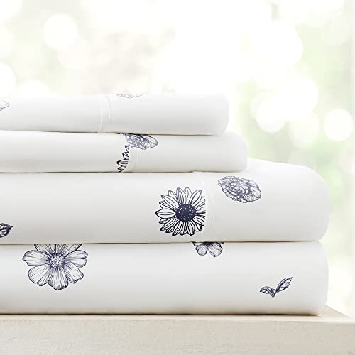 Linen Market Marineblaue Blumen Bettwäsche-Set