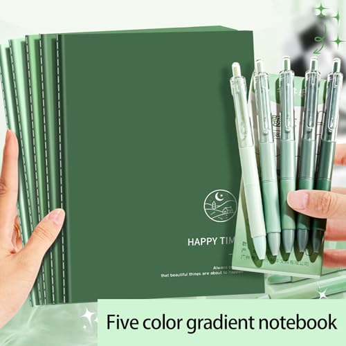 Bloc-notes pour journal d'écriture et prise de notes nomade avec stylos rétractables - 5