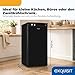 Exquisit Vollraumkühlschrank | 76 l Nutzinhalt, Energieeffizienzklasse E, 41 dB(A) | kompakt, LED-Innenbeleuchtung, manuelle Temperaturregelung, Glasablagen, Gemüseschublade | KS585-V-091E schwarz