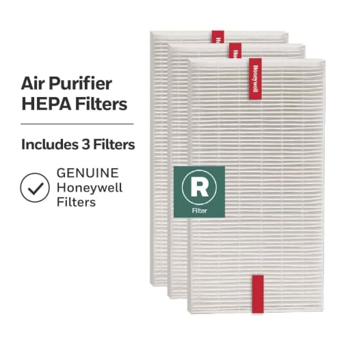 Image of Honeywell HEPA Air Purifier Filter R, 3-Pack for HPA 100 /200 /300, 3000 and 5000 Series - Airborne Allergen HEPA Air Filter Replacement Targets Wildfire /Smoke, Pollen, Pet Dander, and Dust