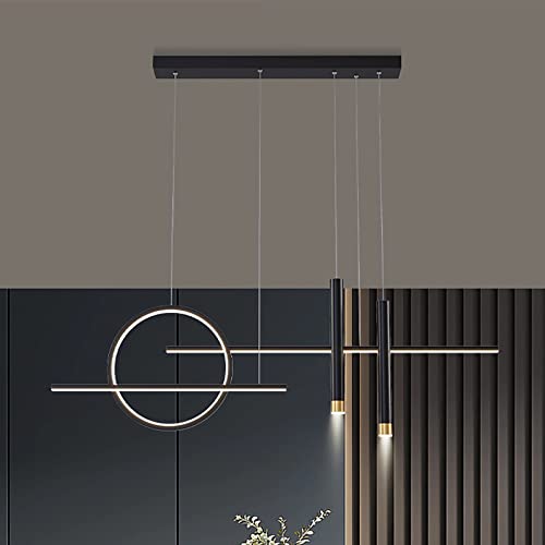 Lustre LED table à manger moderne noir 120cm éclairage chic salon