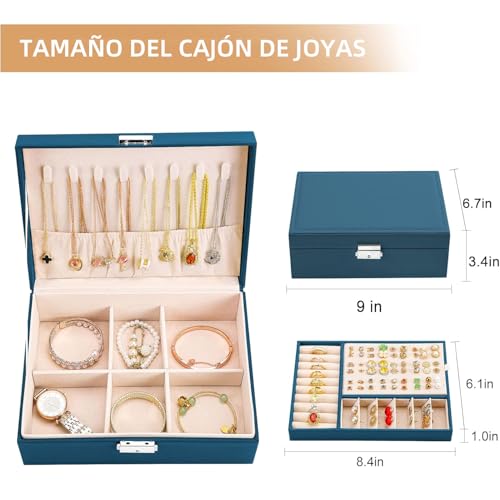 Consejos para Comprar Cajas y organizadores de joyas al mejor precio. 9 Cajas y organizadores de joyas marca NEWKIBOU (3)