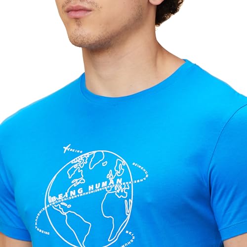 Image of Being Human Blue Regular Fit Men's Short Sleeves T-Shirt Clothing