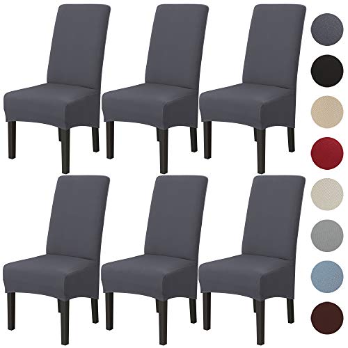 ChicSoleil - Funda elástica Extensible para Silla de Comedor XL – Funda para sillas, Respaldo Alto, Lavable, extraíble para Hotel, Restaurante, decoración de Boda 1/2 Piezas
