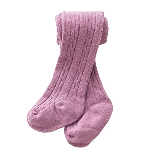 Image of SYGA Baby Tights For Girls Soft Cotton Infant Leggings Toddler Solid Knit Stockings Socks Newborn Warm Crochet Pants