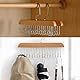 Gürtelhalter Kleiderschrank, 2 Stück Holz Gürtelaufhänger mit 8 Haken, 360°Drehbar Holz Krawattenhalter Gürtelbügel für Schals Krawatten Gürtel Socken