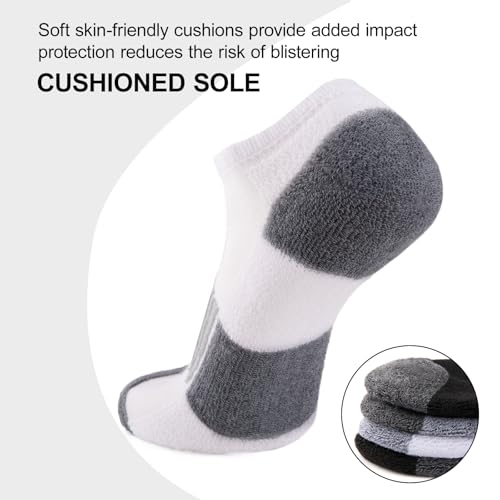 10 Pairs Ankle Socks Men Running Low Cut Socks Breathable Cushioned Casual Socks3