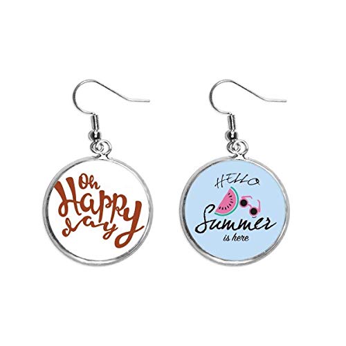 Pendientes de sandía estilo handwrite Oh Happy Day para el lóbulo