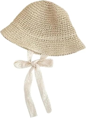 Chapeau en dentelle et paille haut de gamme pour les sorties de votre princesse