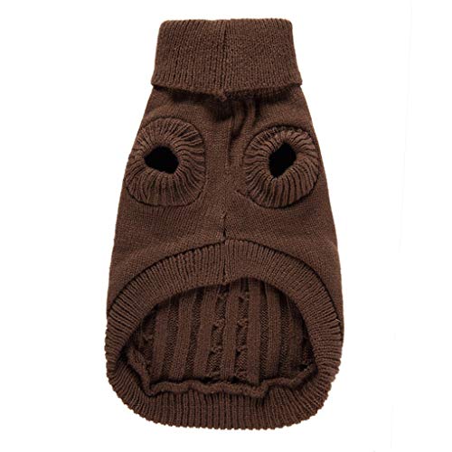 Image of Dog Sweater Soft Warm Turtleneck Knitted Clothes for Small Medium Large Pet