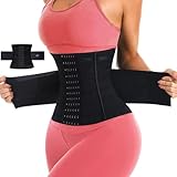 IVEOPPE Waist Trainer da donna, cintura addominale, vita per allenamento fitness, uomo e donna, modellante, Nero , M