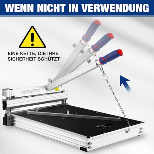 WORKPRO 340mm Laminat Bodenschneider Laminat Bodenbelag Werkzeuge für Mehrschichtbodenbelag Parkett Gummi Konkave Basis, LVT, VCT, SPC, LVP, WPC und Vinyl Diele