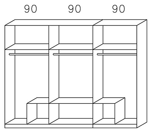 Rauch Gamma - Armadio a 6 ante con 3 ripiani, 3