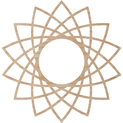Image of Ekena Millwork 18 inchOD x 6 7 /8 inchID x 1 /4 inchT Eleanor Wood Fretwork Pierced Ceiling Medallion, Alder