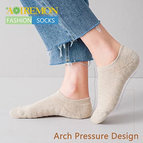 AOIREMON No Show Athletic Socks 5-10 Pairs Hiking Running Ankle Socks For Women Cushion Low Cut Socks3