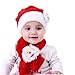 Produktbild JBNS Unisex Baby-Sankt-Hut-schal Set Baby Gefüllte Weihnachts Schal Caps Warmen Winter Für Mädchen Baby 1set