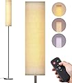 Lithomy Floor Lamp,4 Color Temperature Modern LED Standing Lamp,Stepless Dimmer Remote Control Floor Lamps for Living Room/Bedroom/Office,3000k-7000k Elegant Tall Lamps with Linen Lamp Shade,Timmer