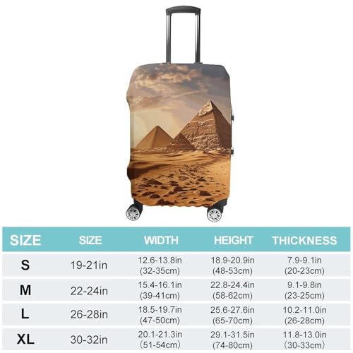 Carry on Luggage Cover Pyramid Africa Desert Suitcase Covers for Luggages Tsa Approved Travel Luggage Sleeve Protector Elastic Suitcase Protector Anti-Scratch Washable Fits 19-30 Inch Case -XL2