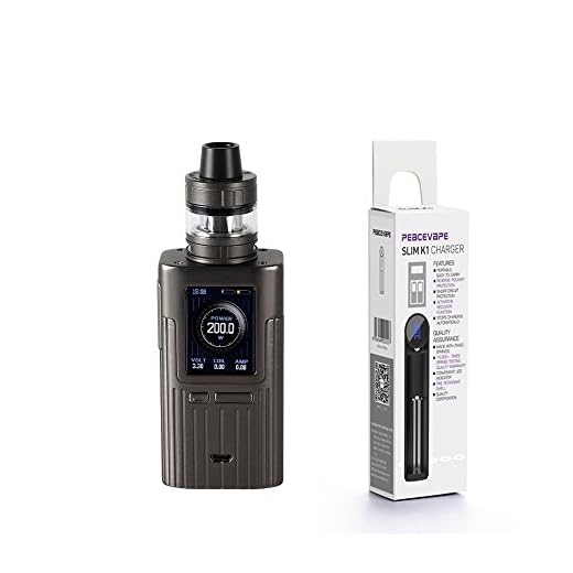 Autentico Joyetech ESPION 200W with ProCore X TC MOD Kit (Grigio) Sigaretta elettronica con PEACEVAPE™ 18650 USB Caricatore