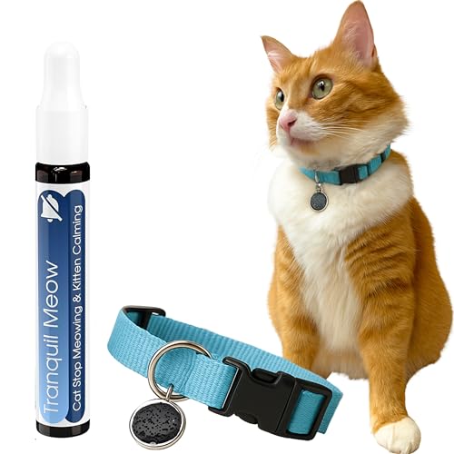 Natural Cat Stop Meowing Collar, Anti Meow Meow Deterrent